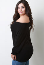 One Shoulder Dolman Sleeve Sweater Top