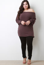 One Shoulder Dolman Sleeve Sweater Top