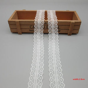 10 Yards White Lace Ribbon Tape (40MM Wide)